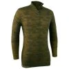 Deerhunter - Camou Wool Undershirt With Zip-Neck - Sous-vêtement Mérinos -Boutique Röhnisch deerhunter camou wool undershirt with zip neck sous vetement merinos