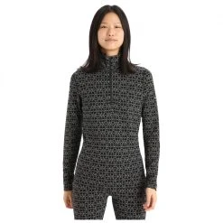 Icebreaker - Women's 250 Vertex L/S Half Zip Alpine Geo - Sous-vêtement Mérinos -Boutique Röhnisch icebreaker womens 250 vertex l s half zip alpine geo sous vetement merinos detail 2