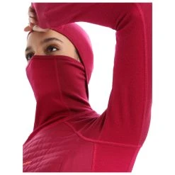 Icebreaker - Women's Zoneknit Insulated L/S Hoodie - Sous-vêtement Mérinos -Boutique Röhnisch icebreaker womens zoneknit insulated l s hoodie sous vetement merinos detail 5