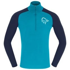 Norrøna - Norrøna PureUll Zip Neck - Pull En Laine Mérinos -Boutique Röhnisch norroena norroena pureull zip neck pull en laine merinos 1