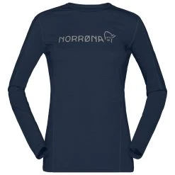 Norrøna - Women's Falketind Equaliser Merino Round Neck - T-shirt En Laine Mérinos -Boutique Röhnisch norroena womens falketind equaliser merino round neck t shirt en laine merinos 1