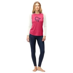 Norrøna - Women's Norrøna PureUll Long Sleeve - Sous-vêtement Mérinos -Boutique Röhnisch norroena womens norroena pureull long sleeve sous vetement merinos detail 3