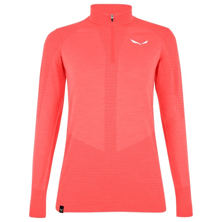 Salewa - Women's Zebru Medium Warm AMR Half Zip Tee - Sous-vêtement Mérinos 6 Salewa - Women's Zebru Medium Warm AMR Half Zip Tee - Sous-vêtement Mérinos – Image 4