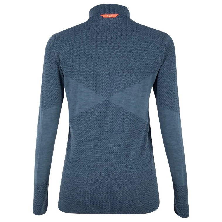 Salewa - Women's Zebru Medium Warm AMR Half Zip Tee - Sous-vêtement Mérinos 5 Salewa - Women's Zebru Medium Warm AMR Half Zip Tee - Sous-vêtement Mérinos – Image 3